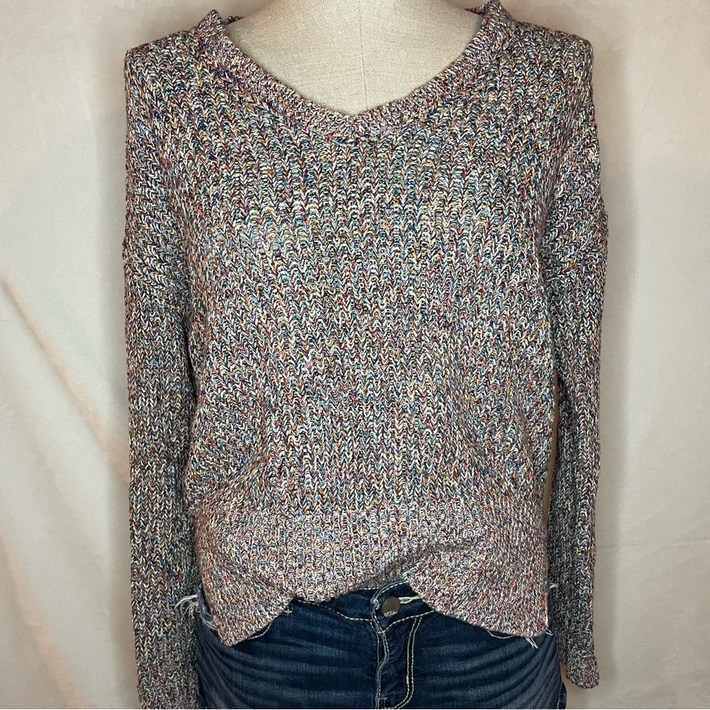 Maurice’s multi-colored cut-out sweater. Size medium